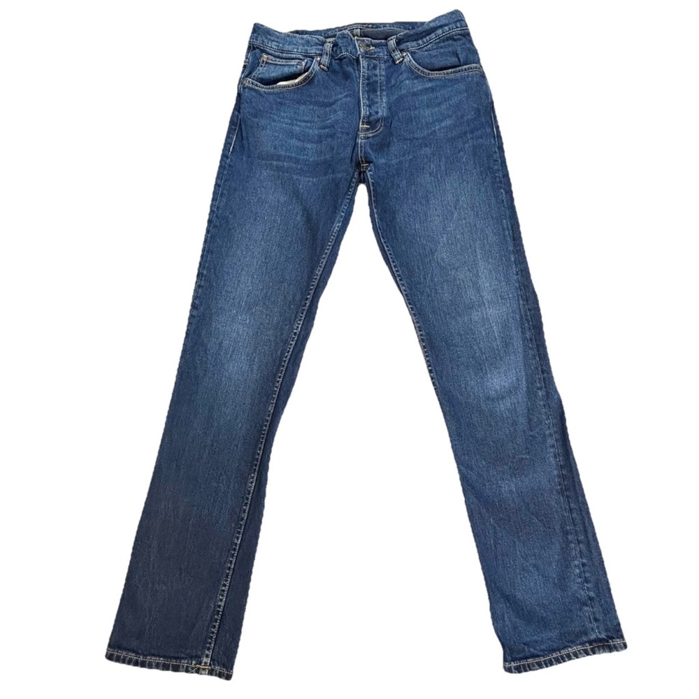 Nudie Jeans Grim Tim New Ink Men’s 32x31 Blue Button Fly - Picture 2 of 13